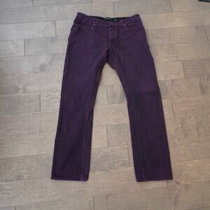 John Varvatos USA Straight Leg Low Rise Pants Oxblood Mens Size 36X33